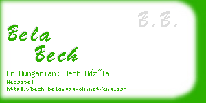 bela bech business card